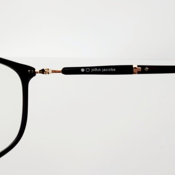 JOHN JACOBS Men's Eyewear Frames Black & Gold Tone Accents Sleek Design *READ* - Picture 7 of 10